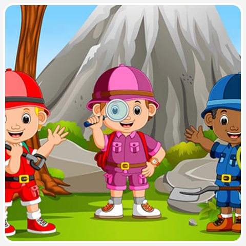 Kids Camping Hidden Stars